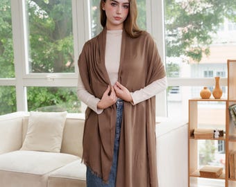 Viscose Scarf for Women, Lightweight Solid Color Wrap, Oversized Shawl Gift