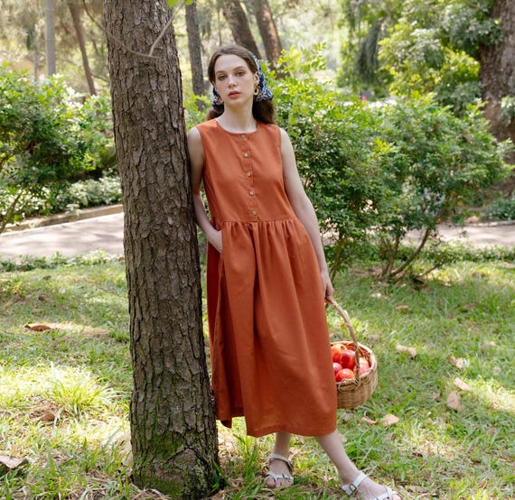 Linen Sleeveless Dress