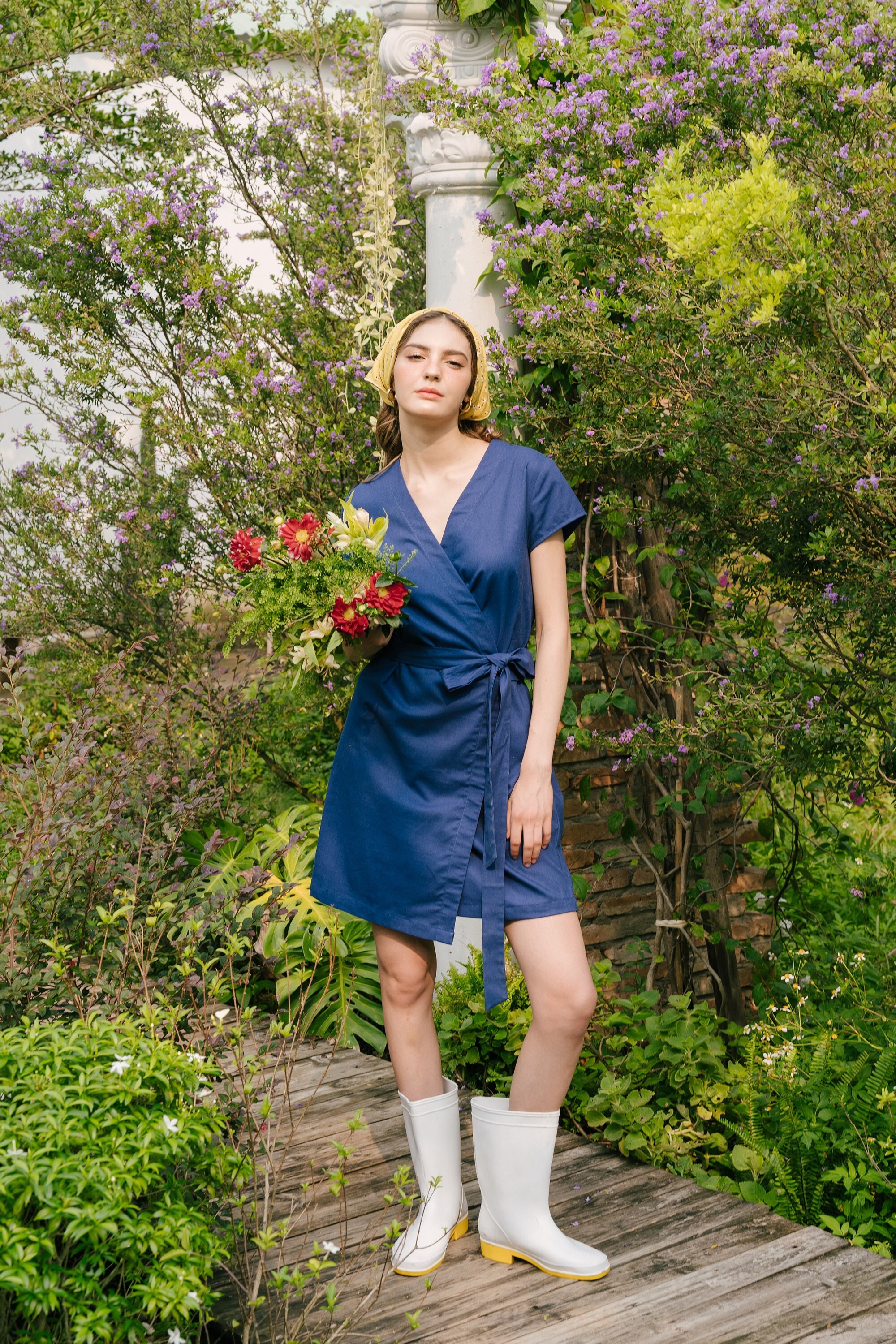 linen wrap dress etsy Black Linen Wrap Dress, Linen Dress With Pockets, Summer Midi Dress
