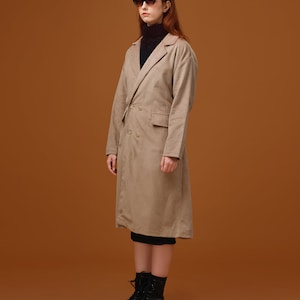 Corduroy Trench Coat, Handmade Corduroy coat, Classic coat, Coat with belt, Premium Clothing for Women image 3