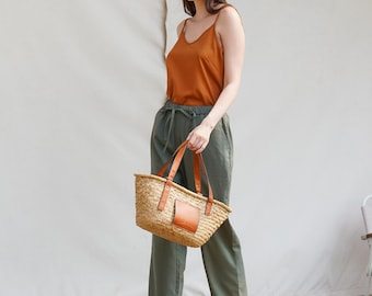 Linen Elastic Waist Pants, Loose linen pants, Tapered linen pants, Linen Clothing for Women