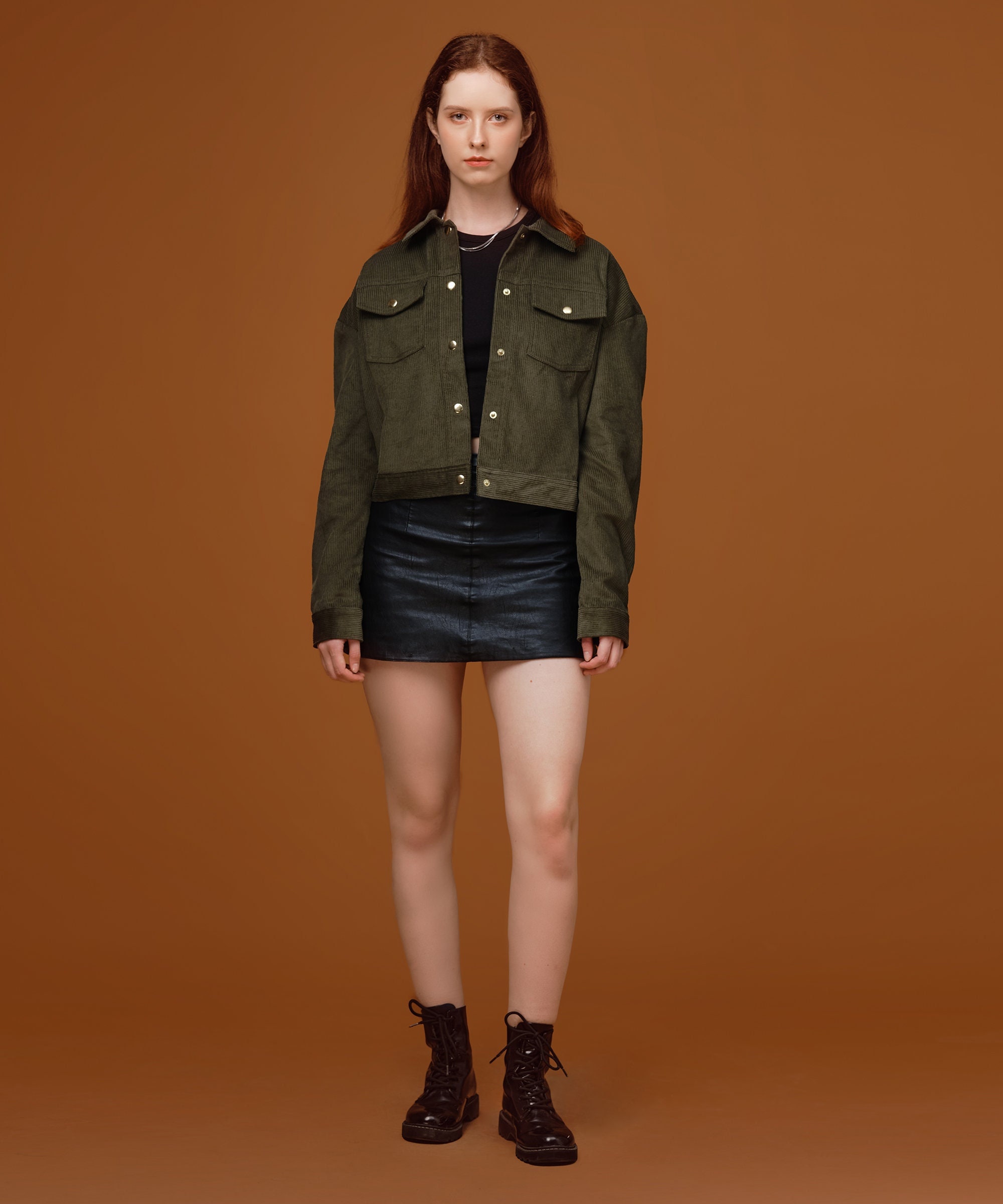 Corduroy Short Jacket, Women Jacket, Premium Clothing for