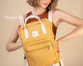 Aki Canvas Backpack, Backpack for Women, Travel Backpack
