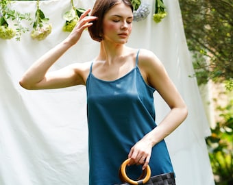 Square-neck linen camisole, Linen Cami Top, Linen spaghetti strap top, sleeveless linen top, Summer Linen Top, Linen Clothing for Women