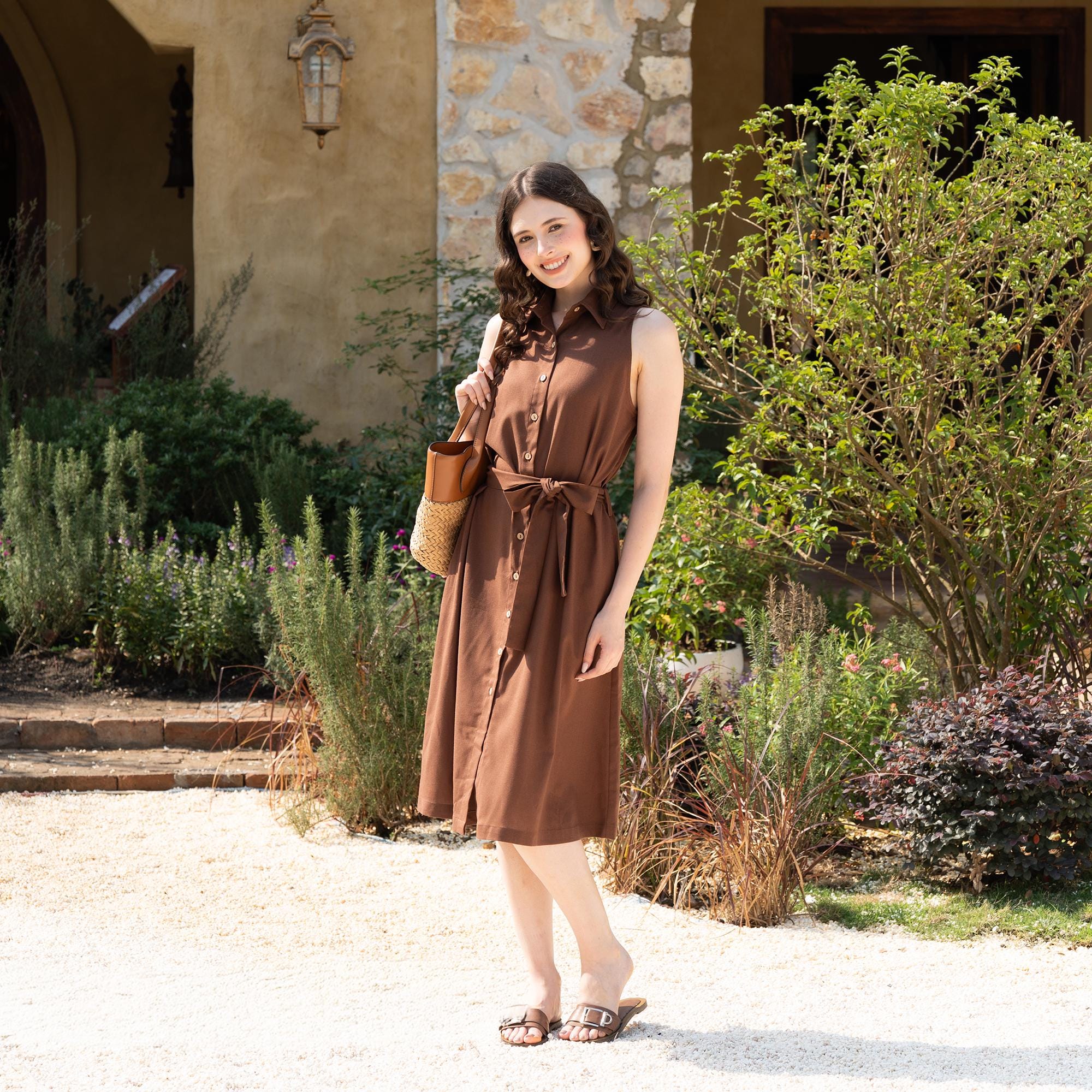 Linen Shirt Dress AMELIA, Sleeveless Button Front Linen Dress, Belted Midi  Linen Dress, Summer Resort Dress, Minimalist Neutral Dress - Etsy