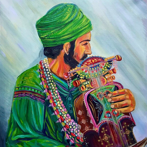 Colours of Balochistan | Pakistan Wall Art | Pakistani Art | Pakistani Oil Painting | Sufi Saint | Indian Art | Afghan Art | Persian Art