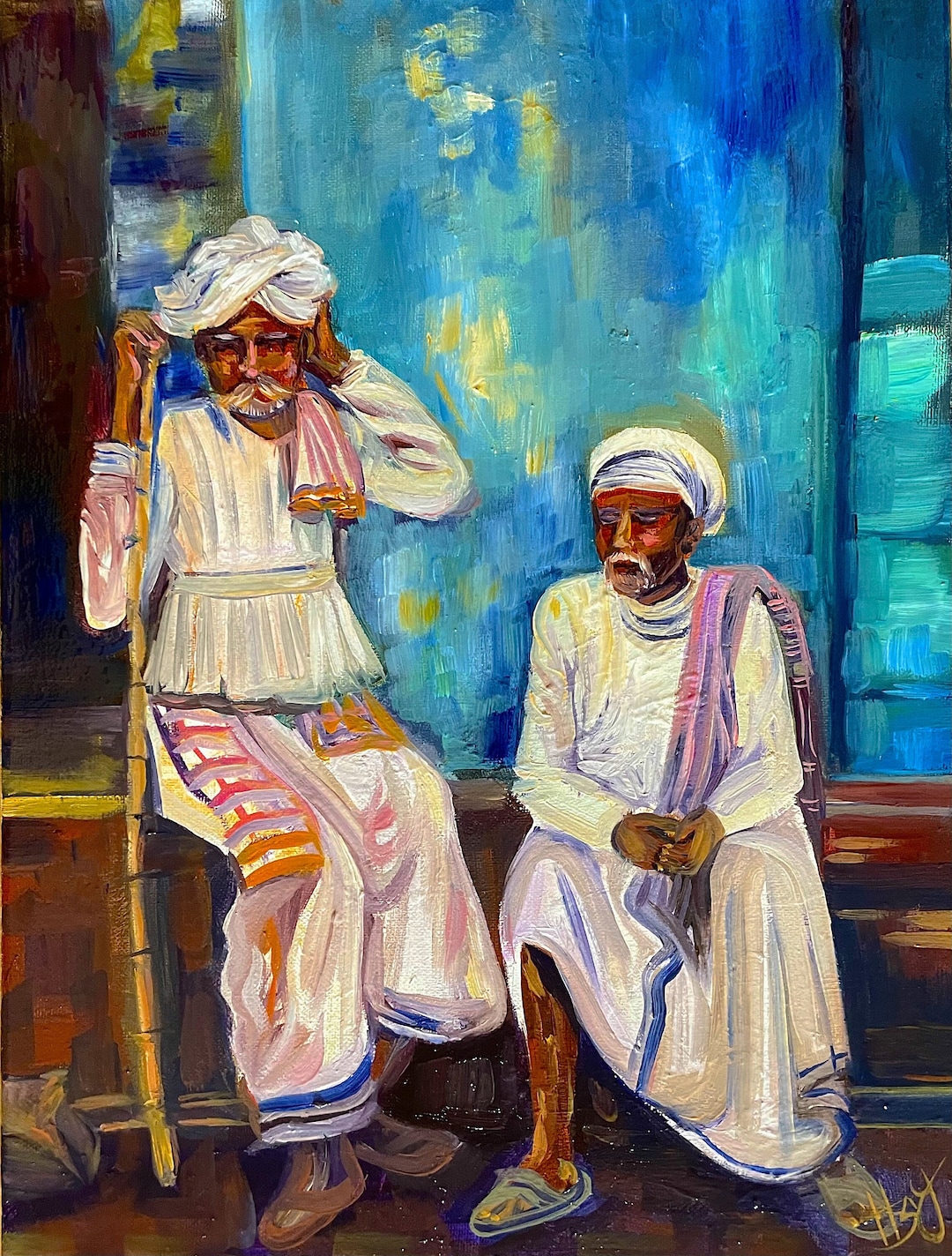 Colours of Gujarat | Indian Oil Painting | Indian Wall Art | Punjab Oil ...