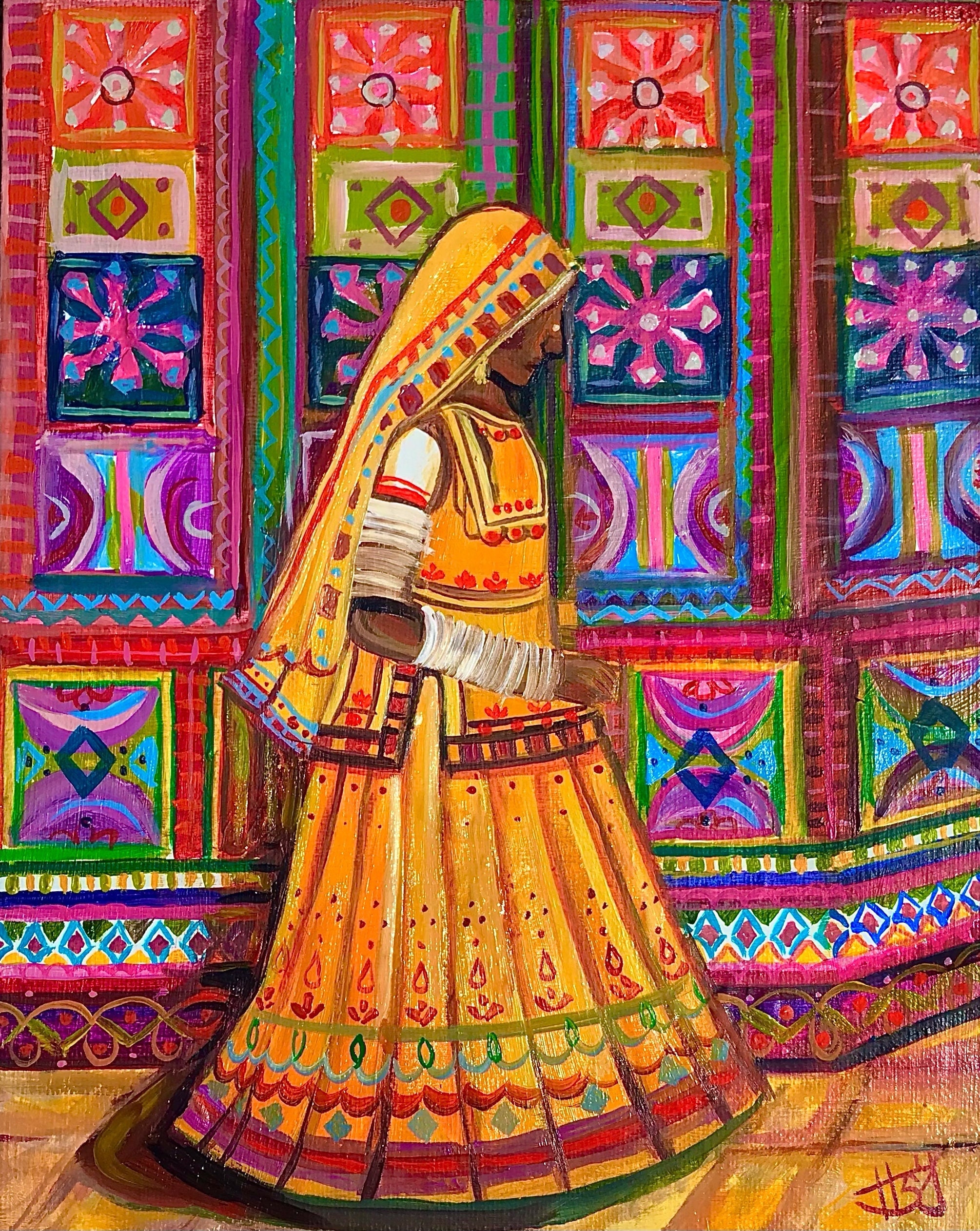 Colors of Multan Pakistani Oil Painting Pakistan Wall image