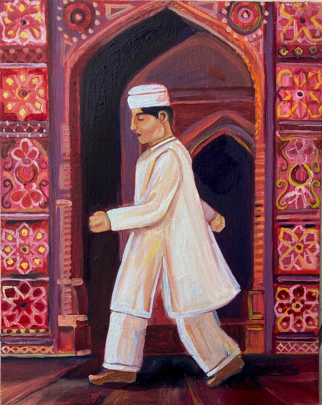 Colours of Karachi Pakistan Oil Painting Indian Oil Painting Mosque