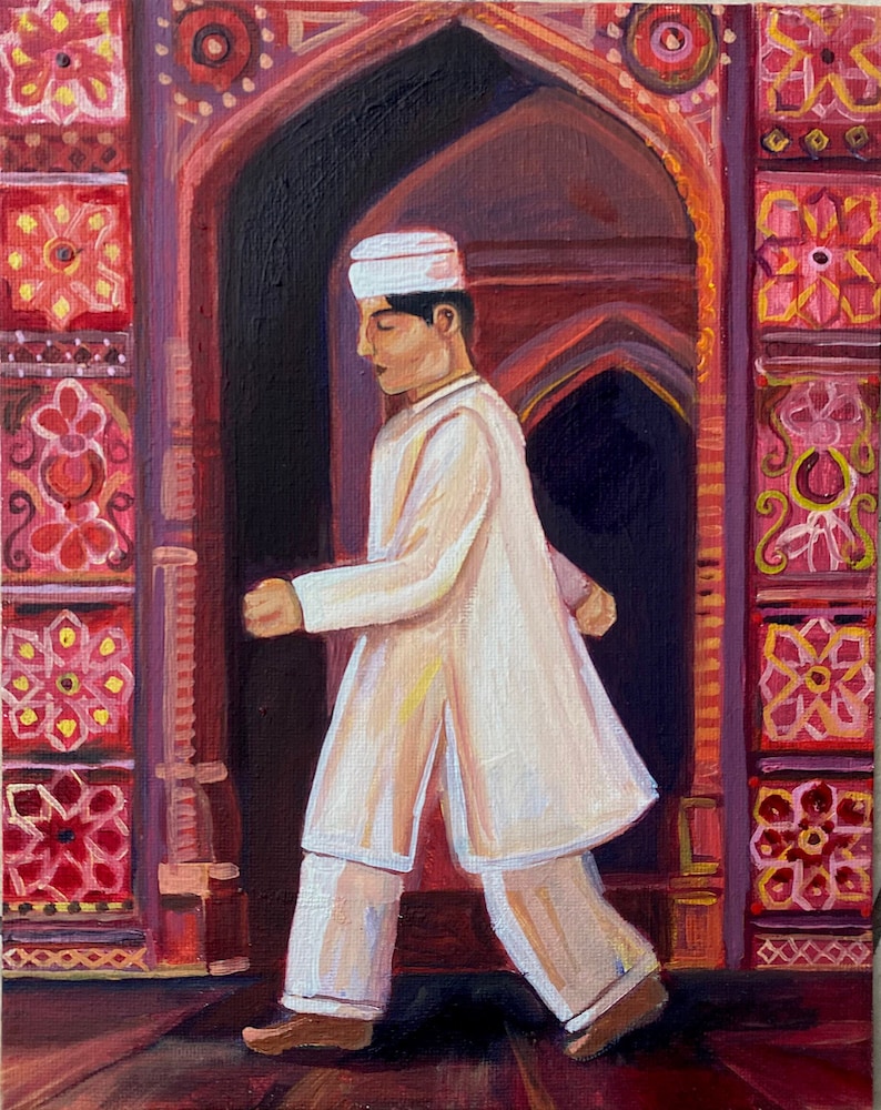 Colours of Karachi Pakistan Oil Painting Indian Oil Painting Mosque