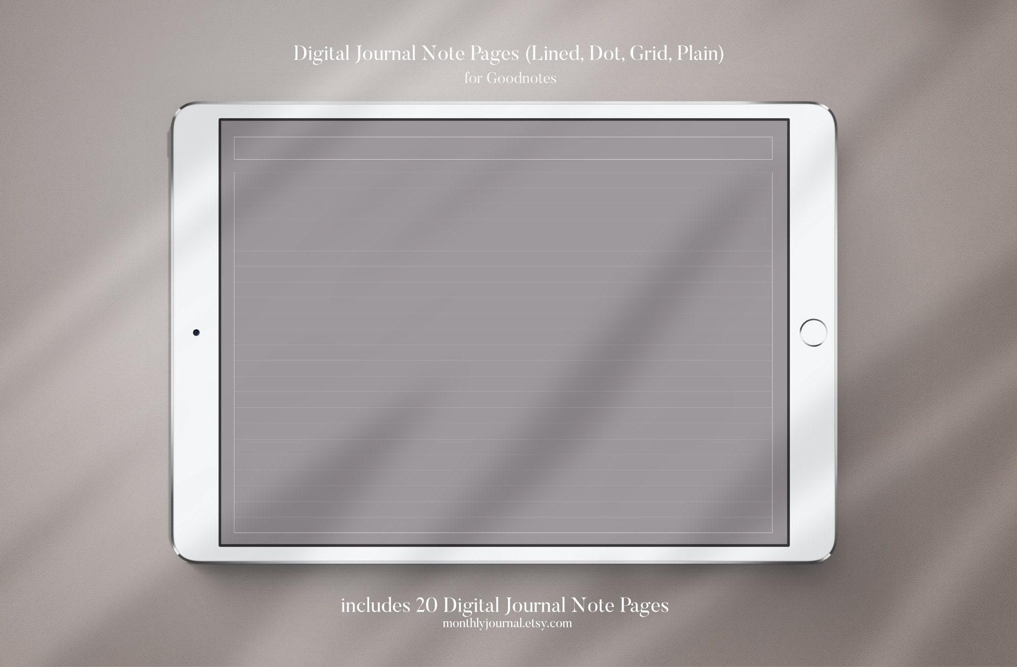 Journal Note Pages 20 Digital Note Pages for Goodnotes Etsy