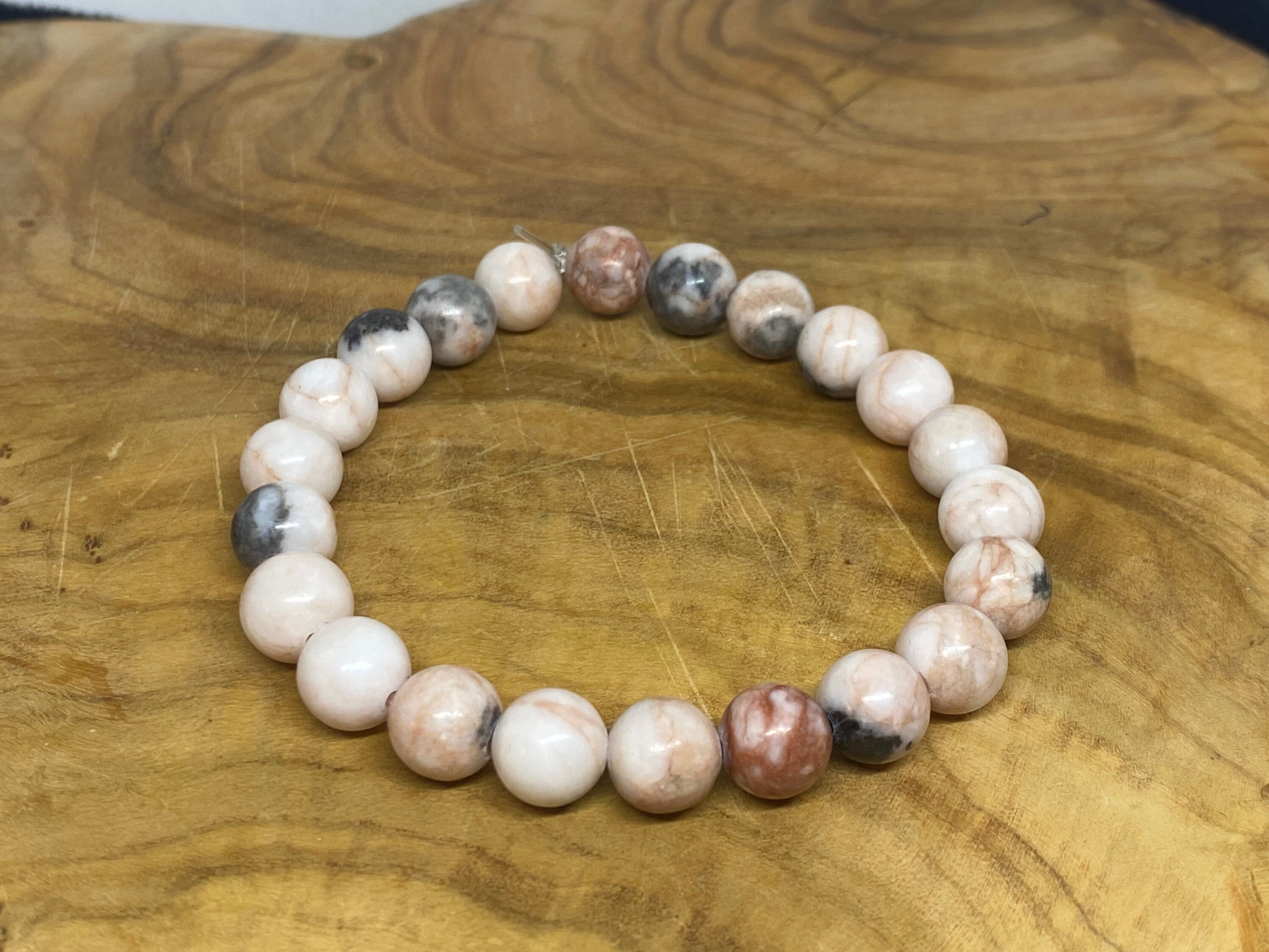 Pink Zebra Jasper bracelets Etsy