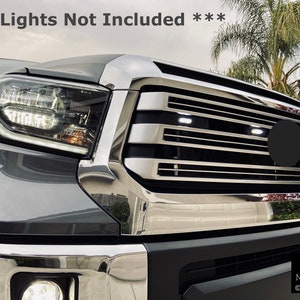 Grille Raptor Light Bezels - Fits 2018 through 2021 Tundra Limited/1794 and 2021 Special Trail and Nightshade (Lights Not Included)