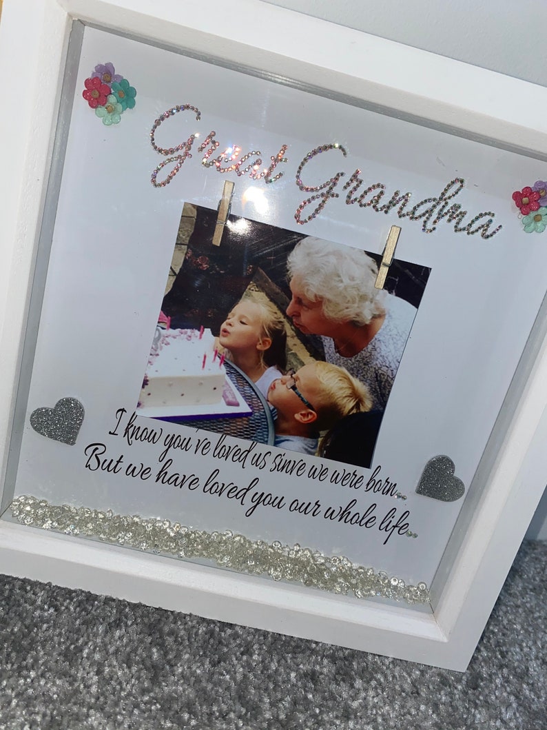 Great grandma 3D box frame personalised frame gifts