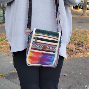 Unique design multicolored four pocket hobo bag,cross body bag, hippie bag, travel bag, passport bag