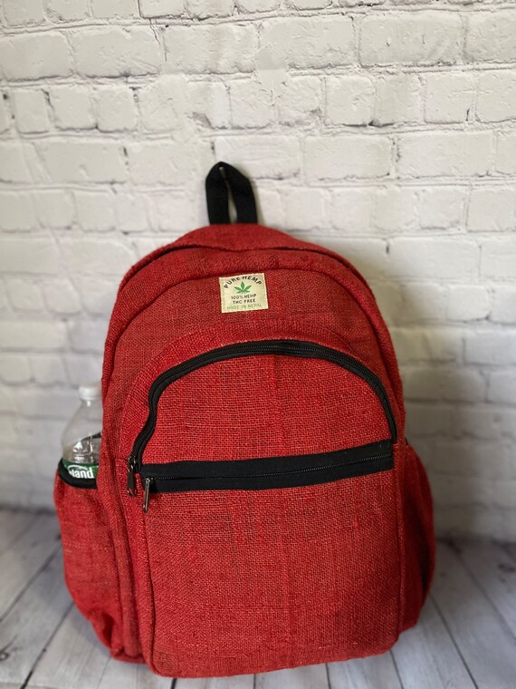 Handmade Hemp Backpack Unisex Hemp Backpack, Handmade, Unisex Gift, Unique, Only One Made  main image 3