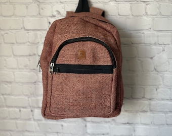Brown Mini Hemp Backpack