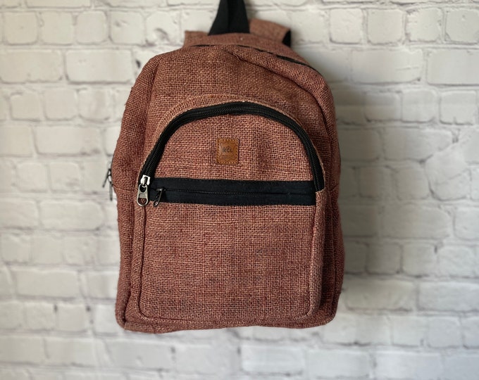 Brown Mini Hemp Backpack
