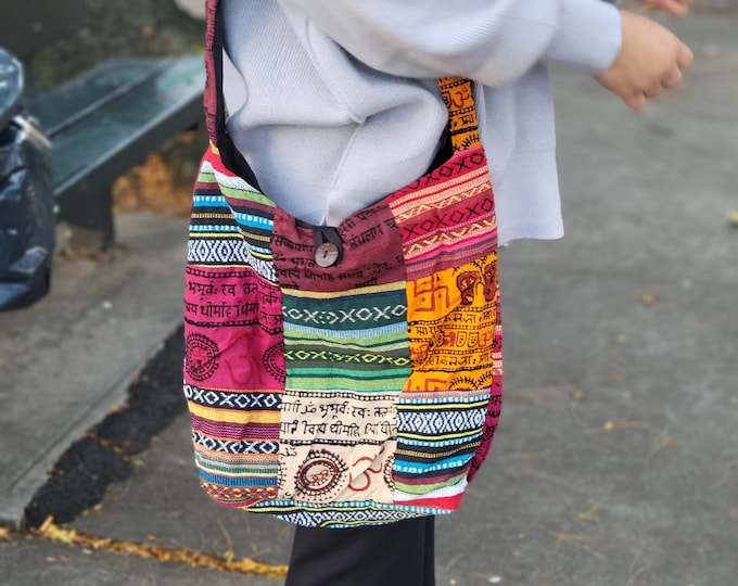 Cotton Patched Boho Bag
