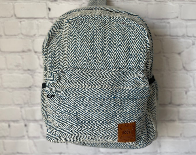 Blue Mini Cotton Backpack