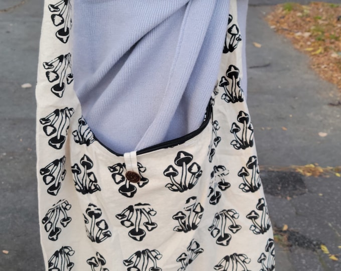 Boho Cotton Mushroom Crossbody Bags
