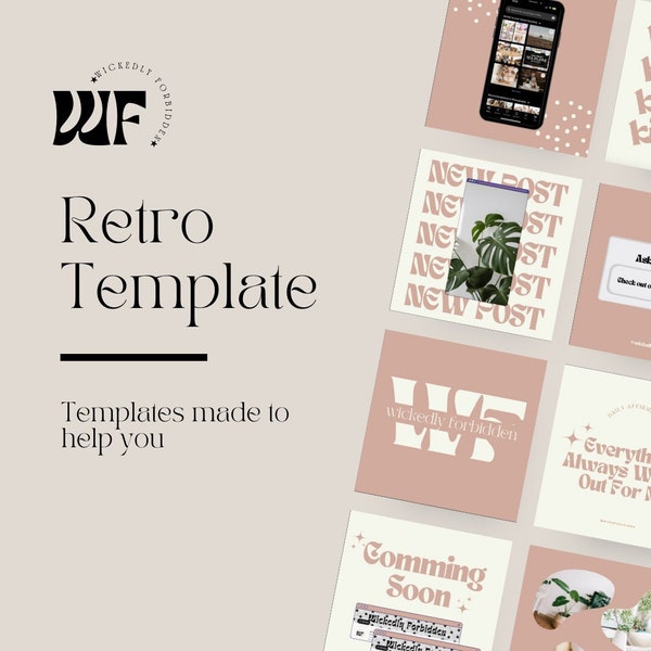 WF Retro Instagram Templates (11 pack)