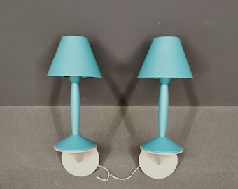 Floss Miss Sissi Blue Wall Lamps by Philippe Starck, 90s - Set of 2