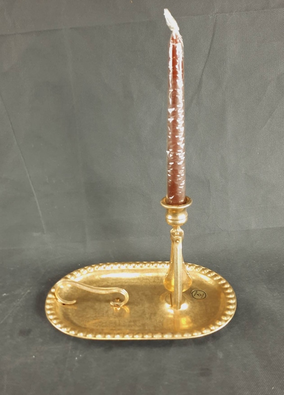 Vintage Candlestick Massiv Messing, Candle Holder, Brass