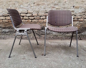 Vintage Giancarlo Piretti Castelli-stoel: moderne Italiaanse kantooreetkamerstoel uit het midden van de eeuw
