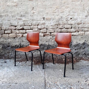 Design by Adam Stegner 1970/'s 1 of 5 Mid Century Dining Chairs by Flototto for Children Chair for Children Flototto Chair