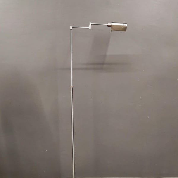 Vintage 1970s Holtkötter Verstellbare Stehlampe, Minimalistisches Chrom Design, Made in Germany