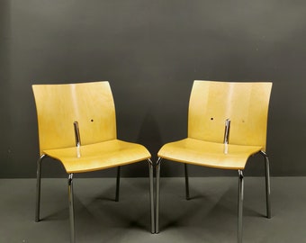 1 of 2 Vintage Wood Segis Chairs, made in 90's, Mid Century Wooden Chair