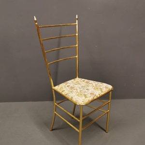 Sedia da pranzo vintage in metallo: seduta retrò tedesca anni &#39;70