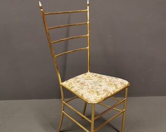 Vintage Dining Chair made in Germany 70's, Retro Chairs, Metal Very Rare Chair, Mid Century Dining Chair