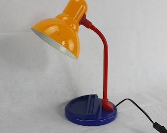 Vintage Memphis Style Table Lamp: Adjustable Retro Lighting
