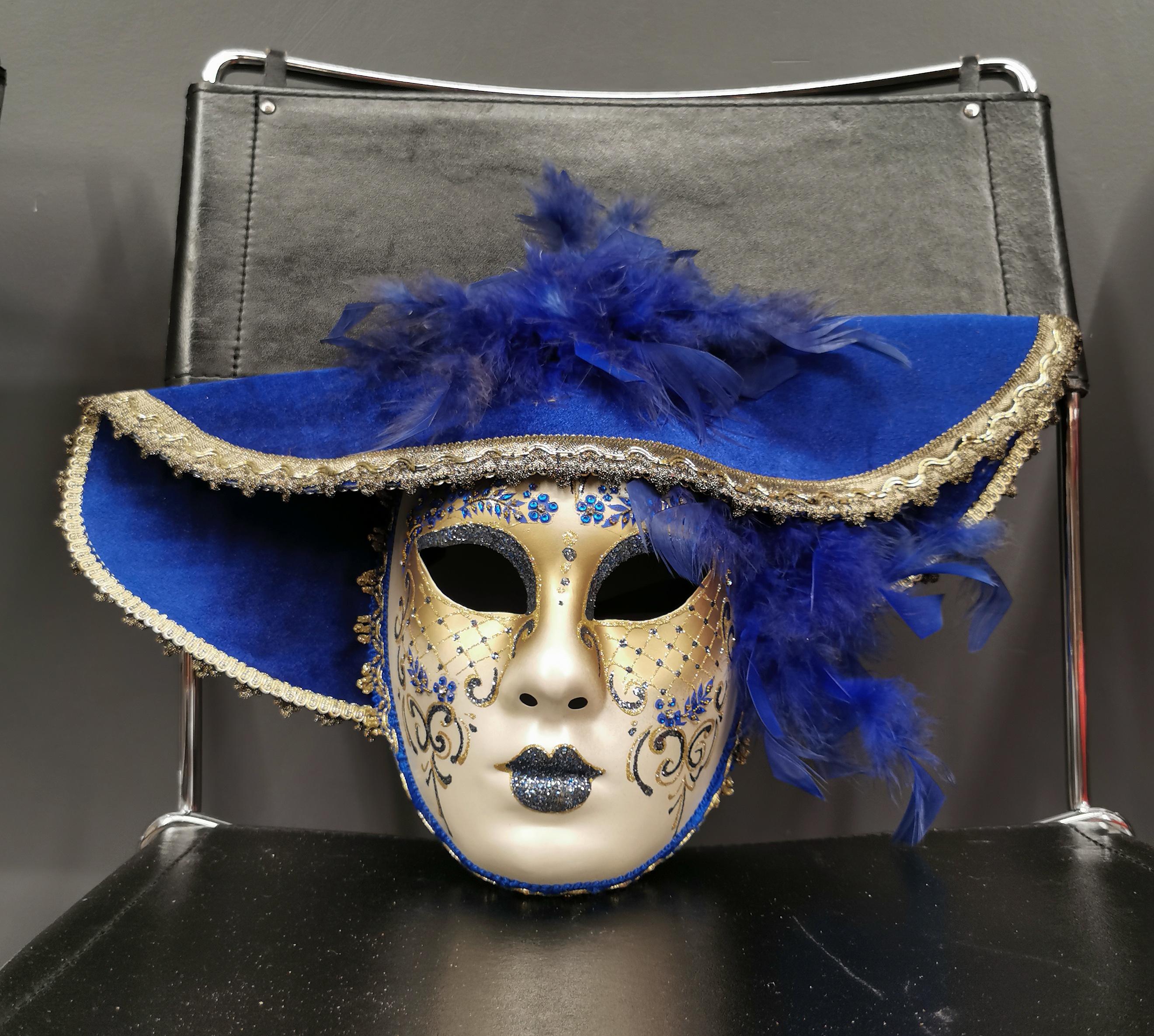 EKKONG Venetiaans masker voor heren, kostuum, gemaskerd bal, Halloween, oogmasker, maskerade, masker voor Halloween, maskerade, kleding, aankleden, accessoires (zwart