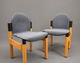 Thonet Flex Chairs by Gerd Lange – Set of 2 Vintage 1970s Dining Chairs – Mid Century Modern Upholstered Seating