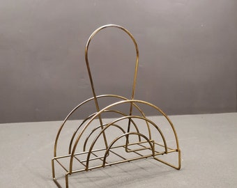 Mid Century Modern metalltidningsställ: Vintage tidningshållare