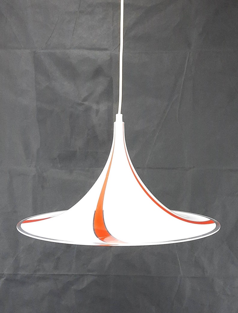 Meblo Guzzini Trumpet Light, Ajustable Space Age Pendant Light, Mid Century Modern Pendant Light, 70's, Italian Design, Made in Yugoslavia image 8