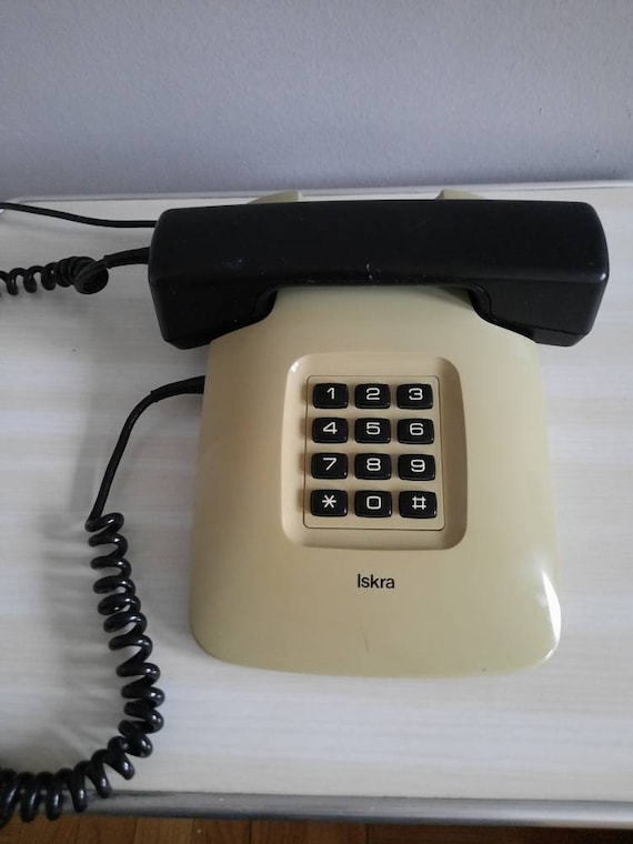 ISKRA レトロ電話機 Iskra ETA 85 Phone: 1978 Yugoslavia Mid Century Modern Landline - Etsy