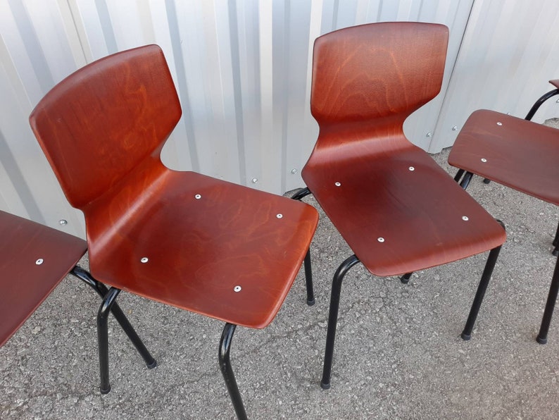 Design by Adam Stegner 1970/'s 1 of 5 Mid Century Dining Chairs by Flototto for Children Chair for Children Flototto Chair