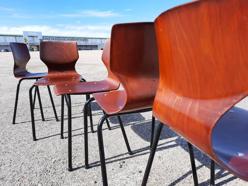 Design by Adam Stegner 1970/'s 1 of 5 Mid Century Dining Chairs by Flototto for Children Chair for Children Flototto Chair