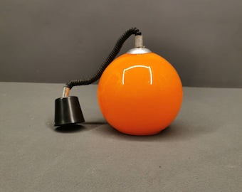 オレンジ 球形 ガラス ペンダントライト　レトロ オレンジ 球形 ガラス ペンダントライト レトロ