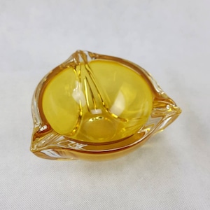Vintage Space Age Glass Ashtray: 70s Handmade Art, Yugoslavia