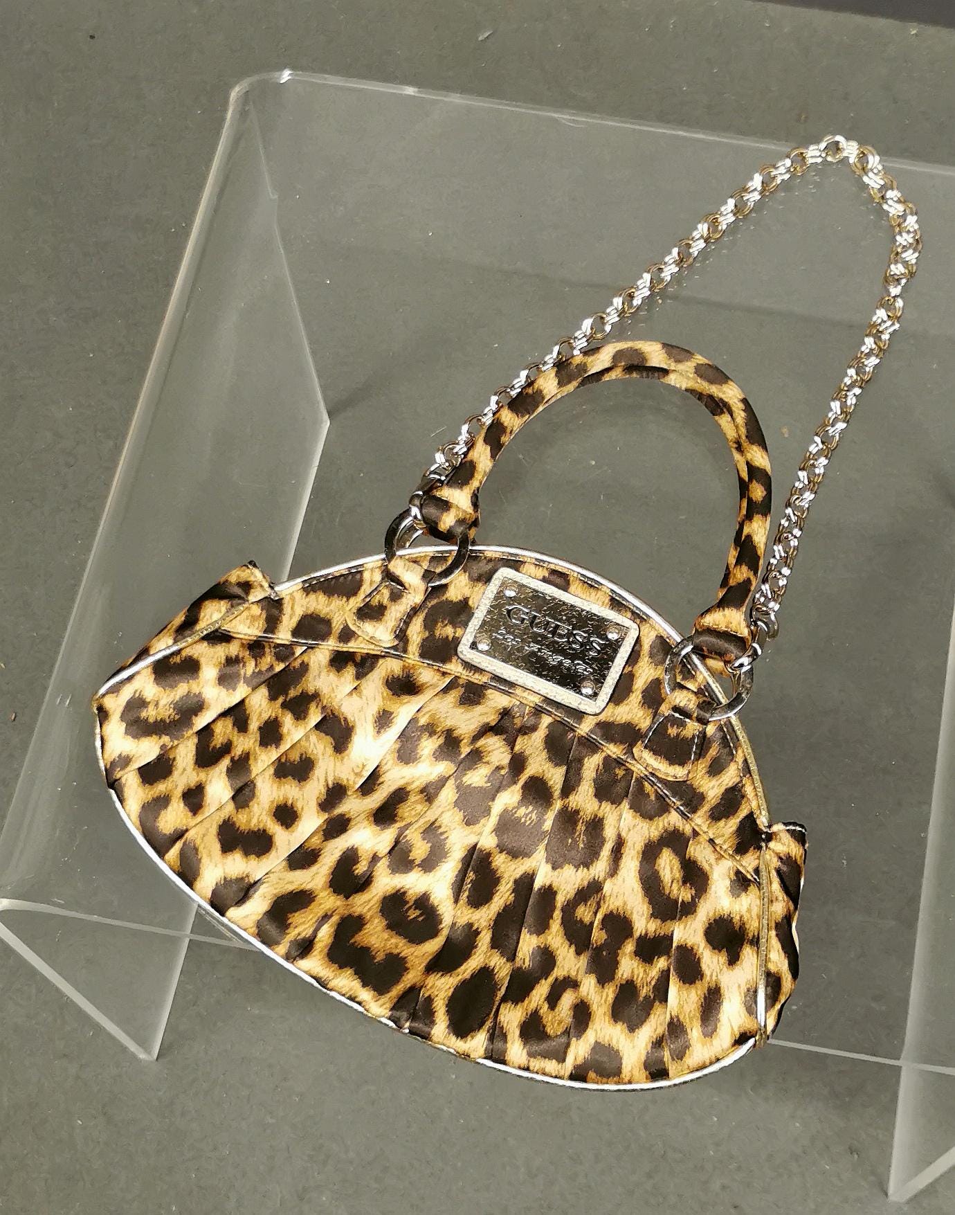 Borsa Guess vintage con stampa leopardata e tracolla a catena chic ed elegante Etsy Italia
