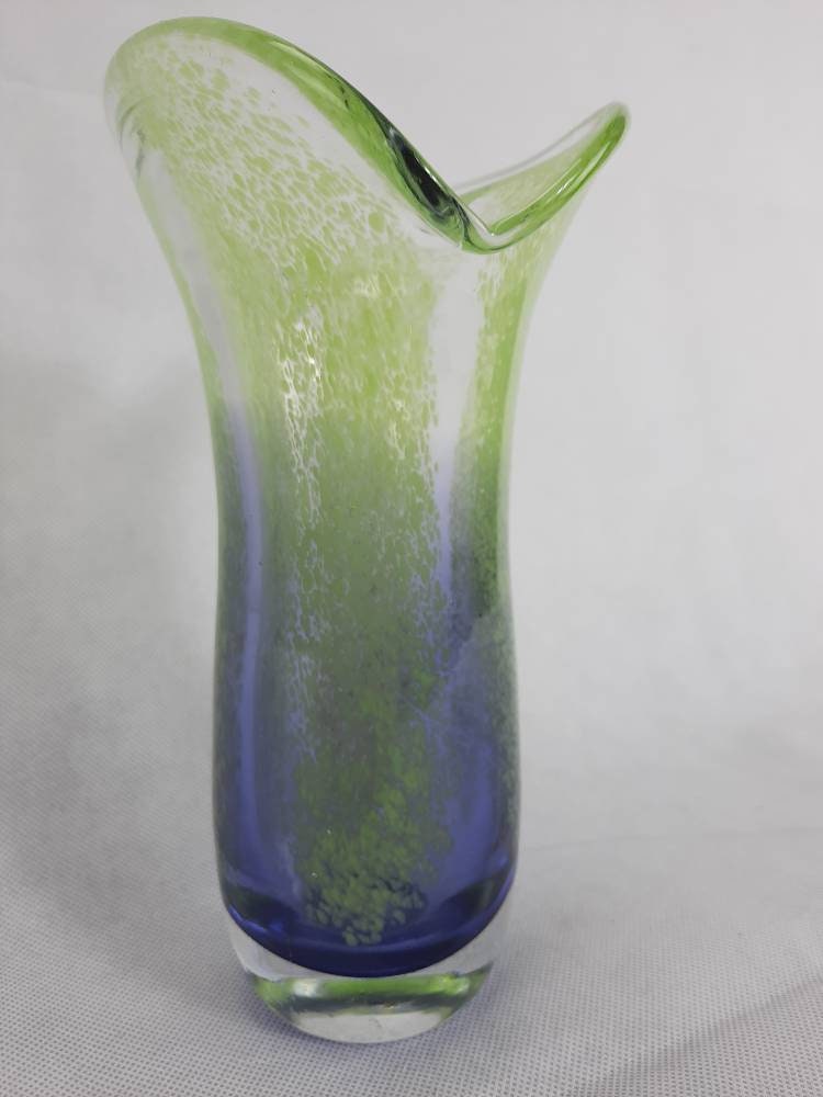 ヴィンテージガラスの花瓶：ミッドセンチュリーアートの装飾 - Etsy 日本