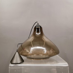 Vintage Yugoslavian Glass Pendant Light from the 70s - Mid-Century Modern Charm
