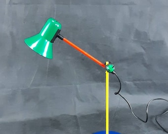 Veneta Lumi Table Lamp: Vintage Memphis Pop Art Desk Lamp