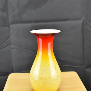 Glass vase, Murano style, Hand made, made in Yugoslavia, Prokuplje, Space age, Vintage vase, Retro glass art