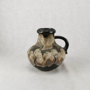 Scheurich West Germany Fat Lava Vase, 70s Mid Century Pottery